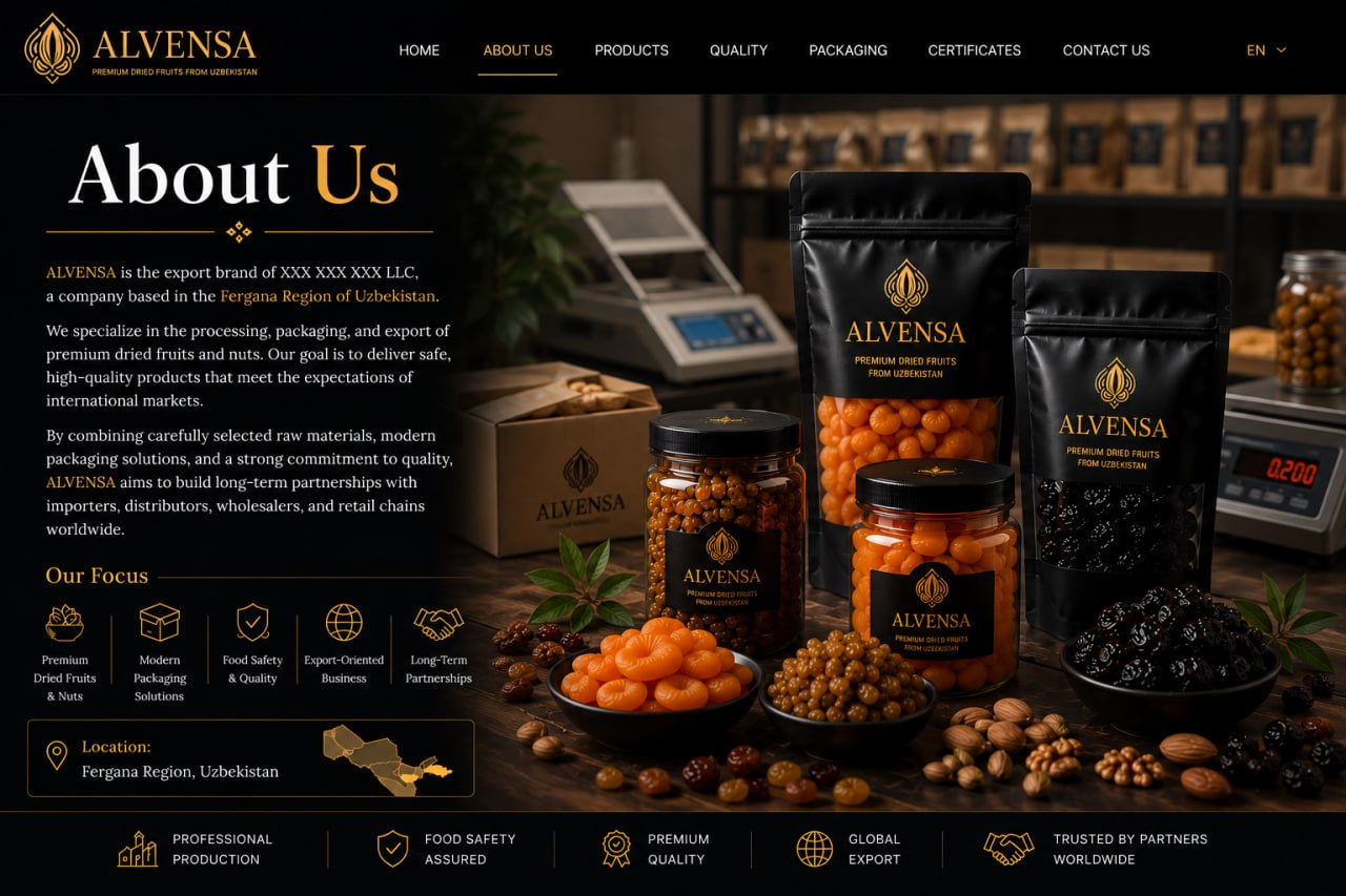 ALVENSA company profile and export-focused production overview
